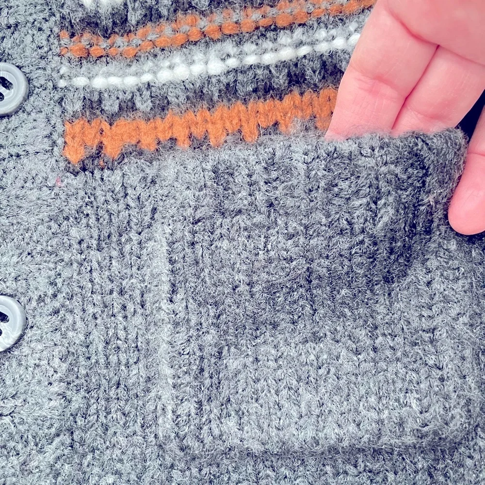 Gymboree  boys gray button down sweater with pockets size 4